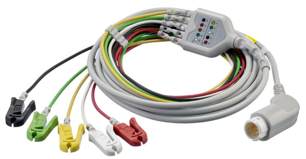 ECG CABLE 5 LEAD 12 PIN PHILPS CLIP